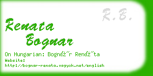 renata bognar business card